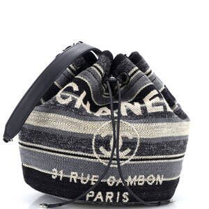 Chanel Deauville Drawstring Bucket Bag #258282C25B